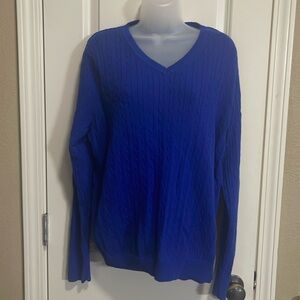 Royal blue v neck sweater size Xl